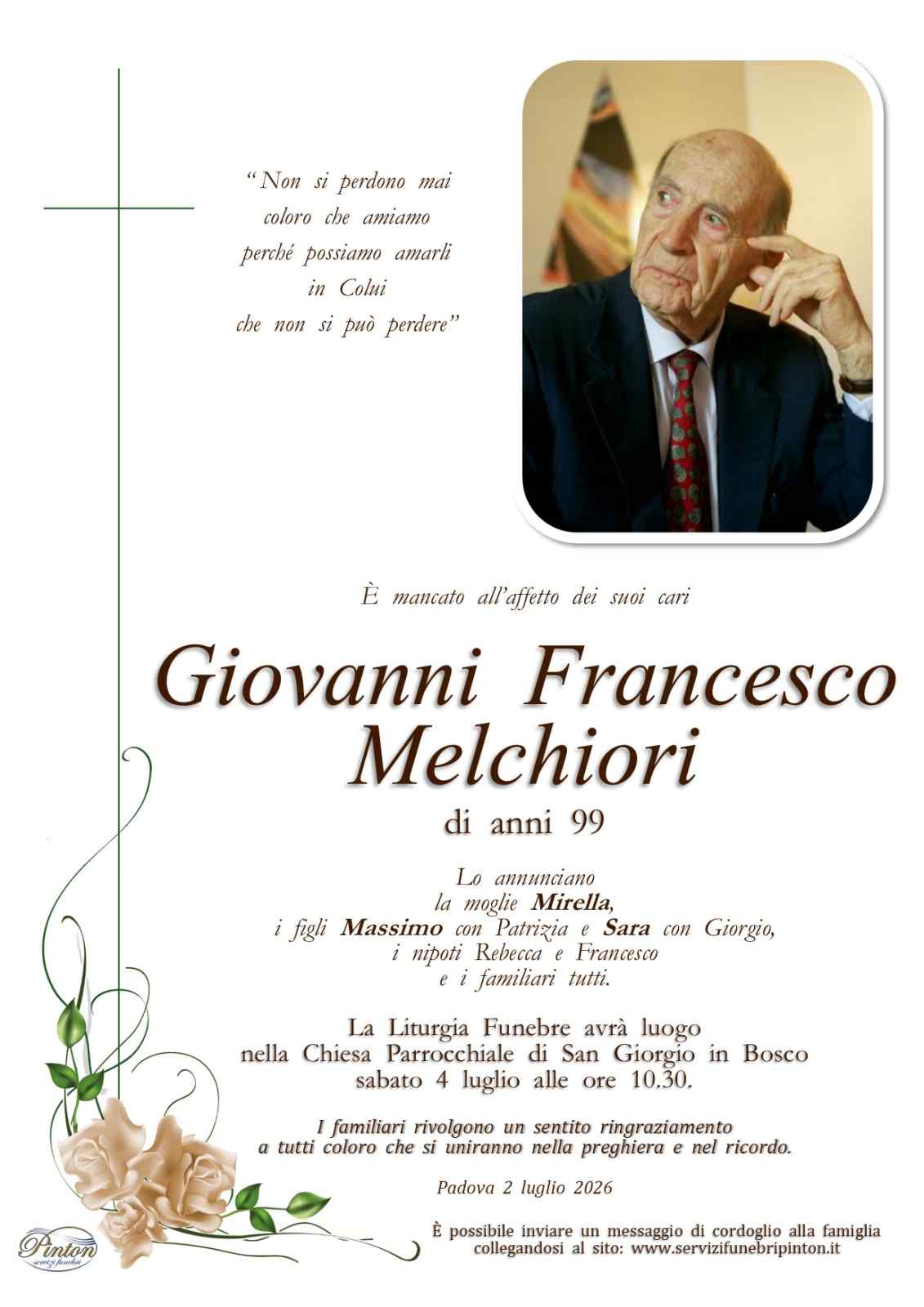 Immagine per Giovanni Francesco Melchiori